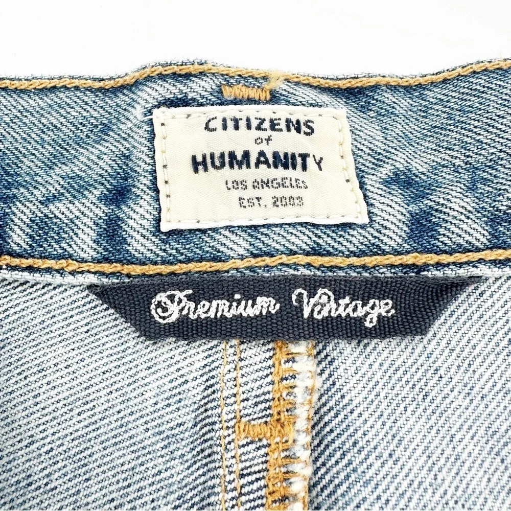 Anthropologie Citizens of Humanity Astrid Patchwork Denim Mini Skirt